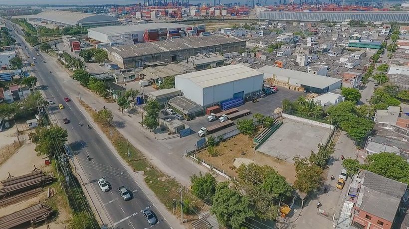 Vista aérea de la bodega Santa Clara en Cartagena